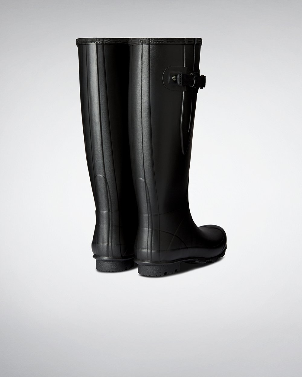 Womens Hunter Norris Field - Wide Fit Rain Boots Black - 6978-TDAZQ